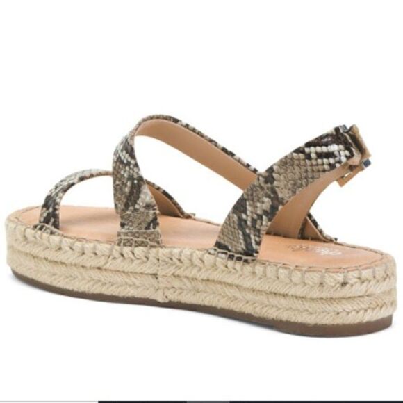 CHARLES BY CHARLES DAVID "Chosen" Studded Snake Wedge Espadrille Sandal - Picture 6 of 7